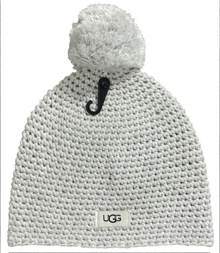 grey pom pom hat womens