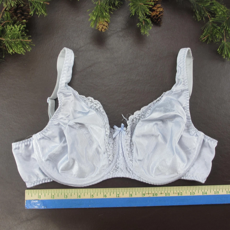 Playtex Bra 40C Blue Lightly Lined Underwire Adjustable Clasp Back - Image 2 of 4