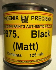 Pintura esmaltada negra mate estándar Phoenix P975 125 ml estaño más franqueo POD