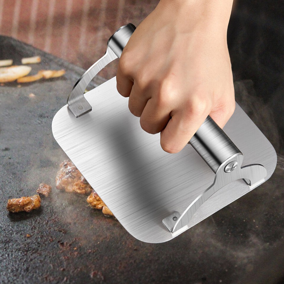 Stainless Steel Meat Press NonStick Grill Smasher Pressing Tool Meat