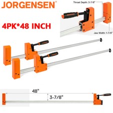 JORGENSEN 4Pack 48-inch Bar Clamps Set 90  Cabinet Master Parallel Jaw Bar Clamp