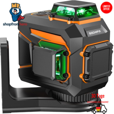 laser spirit level leveling device line laser 2 x 360 green horizontal vertic...