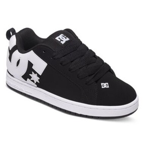 DC Chaussures Cour masculine Graffik Skateboard Sneaker Bas noir/blanc 100539