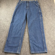 Carhartt flame resistant pants men's 34x32 original fit carpenter blue denim