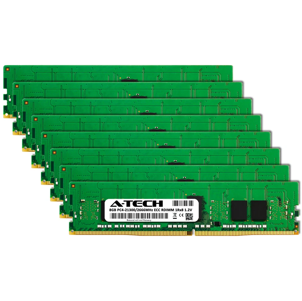 64GB 8x 8GB PC4-2666 RDIMM Supermicro 5029P-E1CTR12L 5049P-E1CTR36L Memory RAM - Image 2 of 3