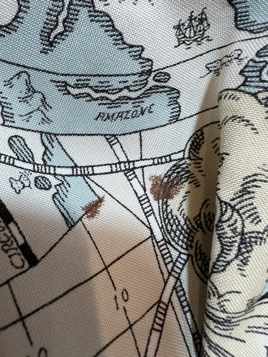 Vintage JAL Airlines Yoshie Inaba Apron Map Travel Print | eBay