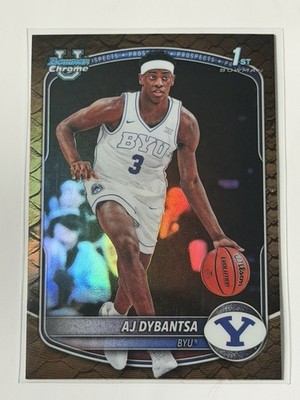 2025 Bowman Chrome U AJ Dybantsa Reptilian Refractor SP RC #BCP-1 Basketball