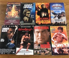 Chuck Norris Steven Seagal Jean-Claude Van Damme Bruce Lee VHS Lot Bloodsport