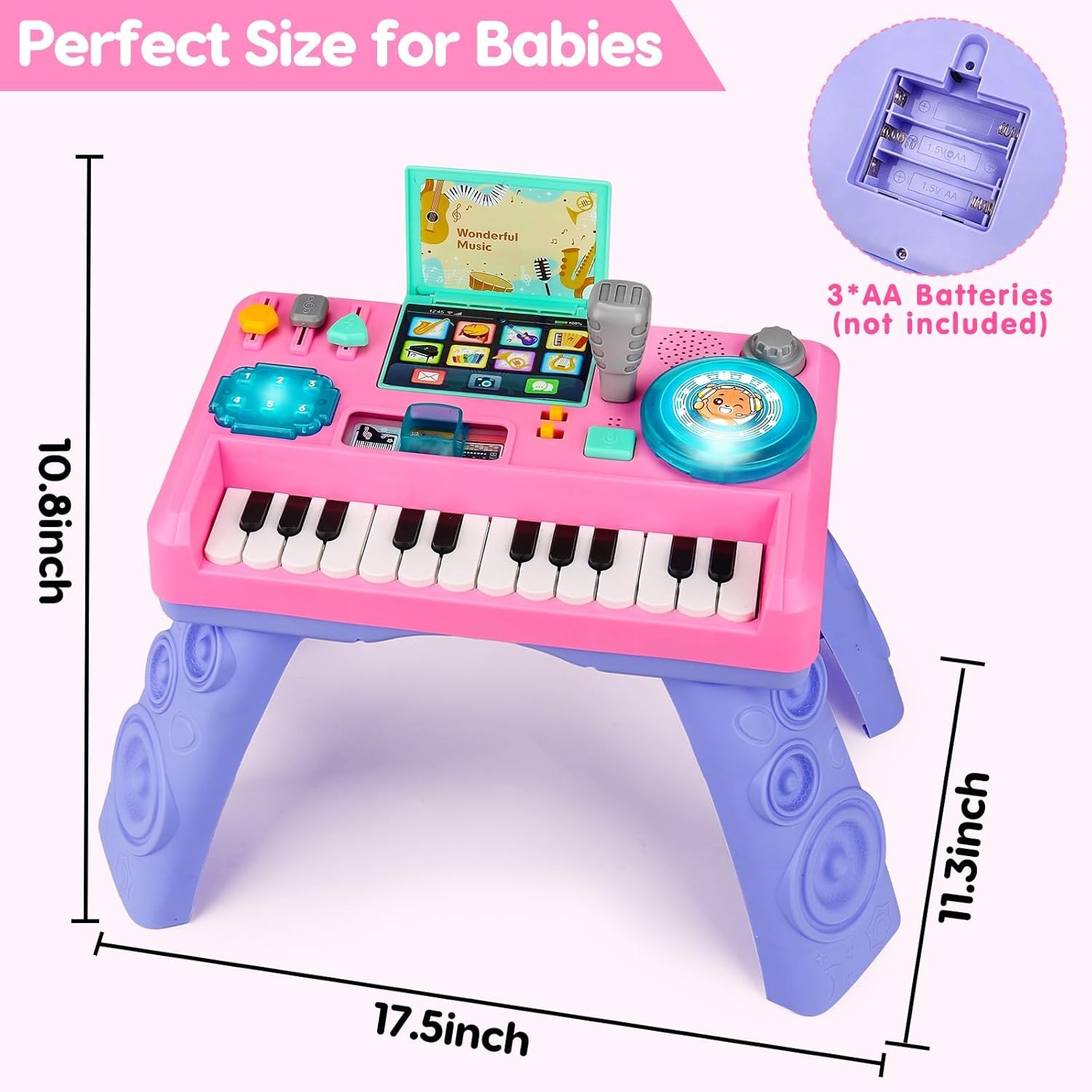 Fisher-Price Baby & Toddler Toy Laugh & Learn DJ Table with Educational Musical