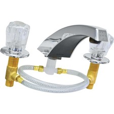 United States Hardware Tiger Chrome 2-Handle Knob Bathtub Faucet P-030N United