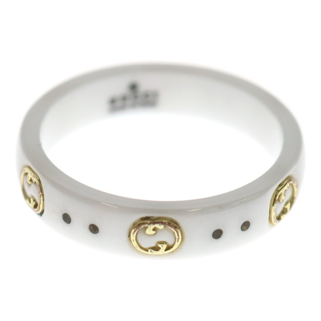 Gucci Interlocking G Icon Ring Ceramic White gold… - image 1