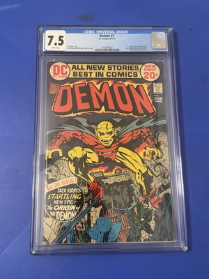 #ad Demon 1 CGC 7.5 Origin 1st Appearance Etrigan the Demon Jack Kirby DC Comic 1972 $337.75