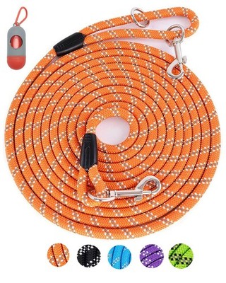 Lanwandeng Long Dog Leash for Training 10FT/16FT/20FT/30 - Orange 30FT* 3/8 inch