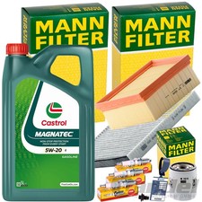 MANN INSPEKTIONSPAKET+5L CASTROL 5W20 MOTORÖL passend für FORD BMAX FIESTA 6 1.0 MANN INSPEKTIONSPAKET+5L CASTROL 5W20 MOTORÖL passend für FORD BMAX FIESTA 6 1.0