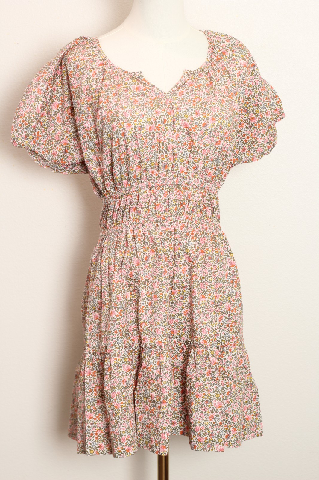 J.Crew Dress Women Size S Cotton Smocked Ballon Short Sleeve Boho Reimagined