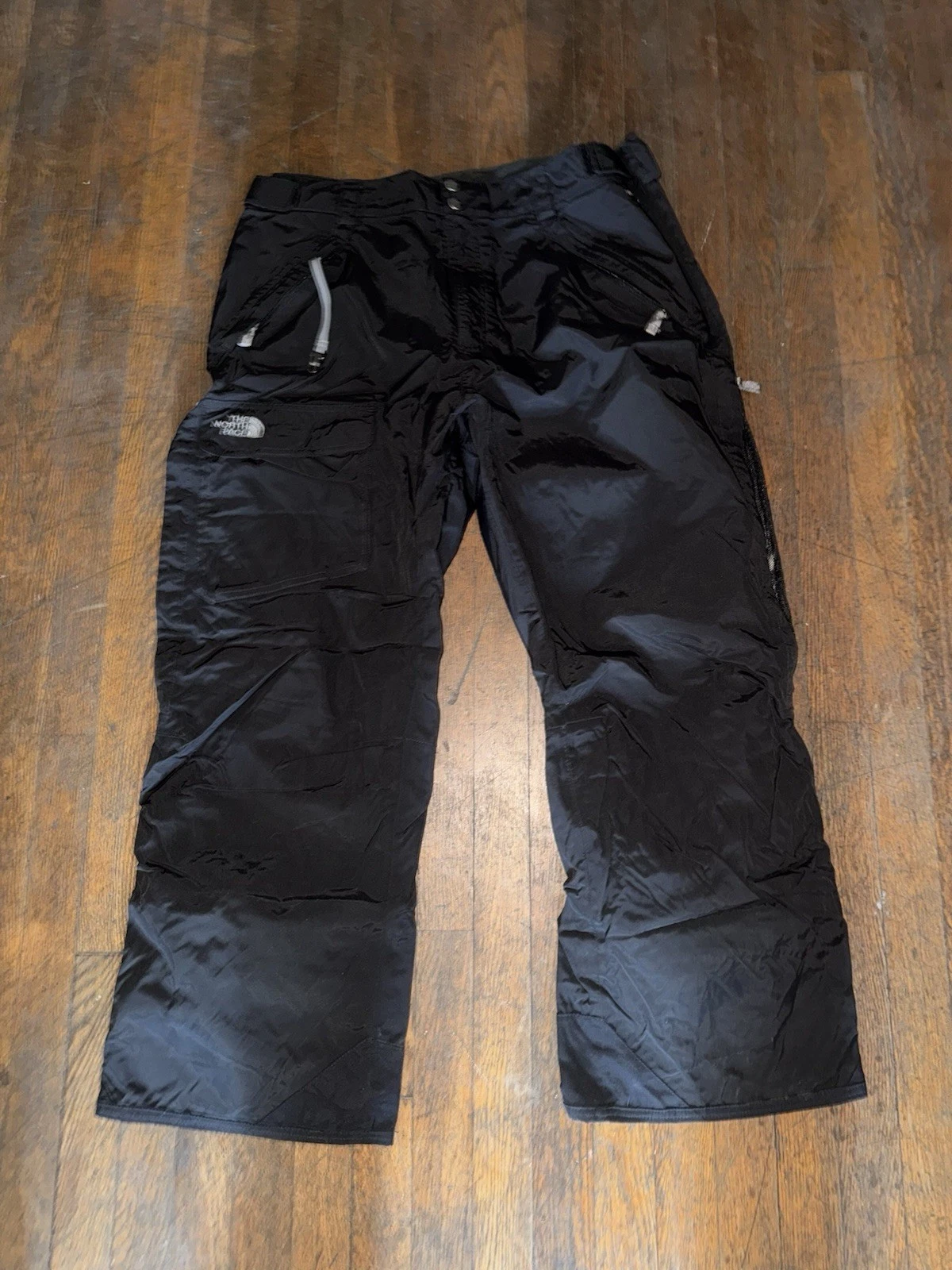 Vtg The North Face Hyvent Snow Pants Mens XL Black Nylon Ski Snowboard