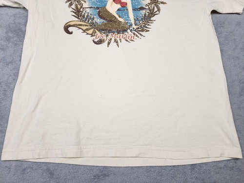 Joe Marlin Shirt Mens XL Cream Reel Action Mermaid Fishing Graphic Tee Unwind - Picture 15 of 17