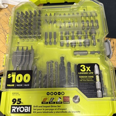 New Ryobi A989504 Drilling and Impact Drive Kit With Case (95-Piece)