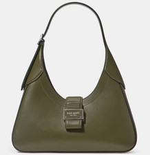 Kate Spade Nouveau Army Green Leather Small Shoulder Bag KL542 Purse NWT 328