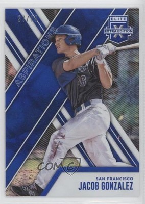 2017 Panini Elite Extra Edition Aspirations Blue 37/75 Jacob Gonzalez #58 0b0