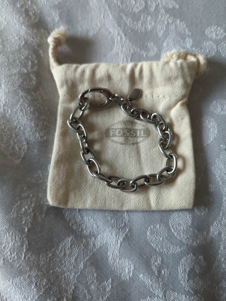 Bracelet FOSSIL argent 925 nacre et zirconias