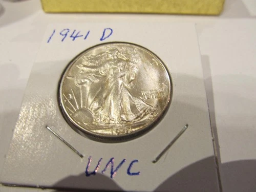 UNCIRCULATED 1941 D WALKING LIBERTY HALF DOLLAR