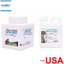 OPTI-CRYL Self Curing Acrylic  Resin 500Gr/1lb Shade: Dark PINK Veined +  100406
