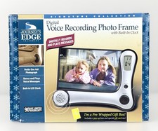 Journeys Edge Digital Voice Recording Photo Frame With Built In Clock, Brand New