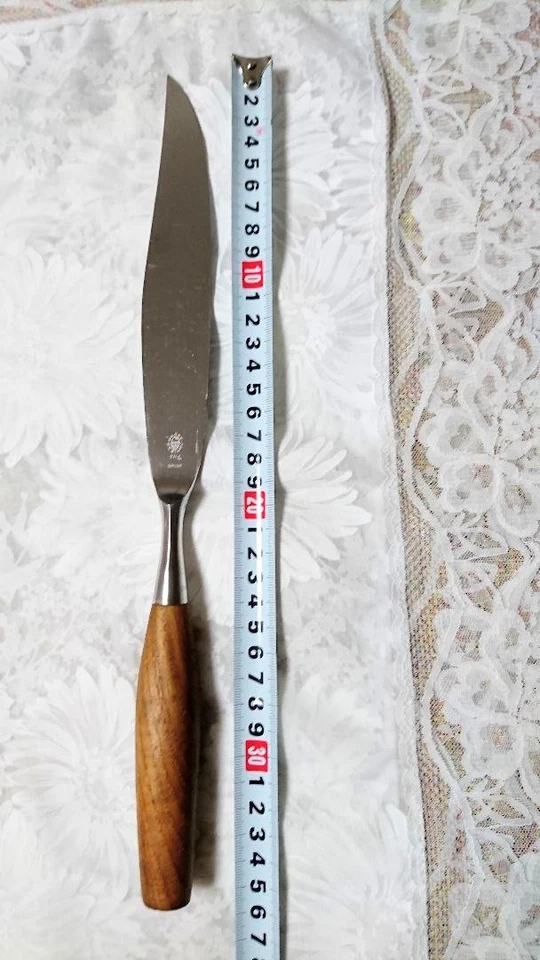 Vintage DANSK Fjord Server Knife Teak Stainless - Image 3 of 3