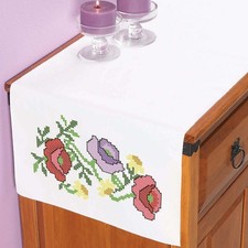 Herrschners  Harmony Dresser Scarf Stamped Cross-Stitch