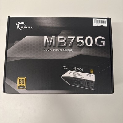 G.SKILL MB750G 750W ATX Power Supply 80 Plus Gold (Brand New: Cosmetic Scratch)