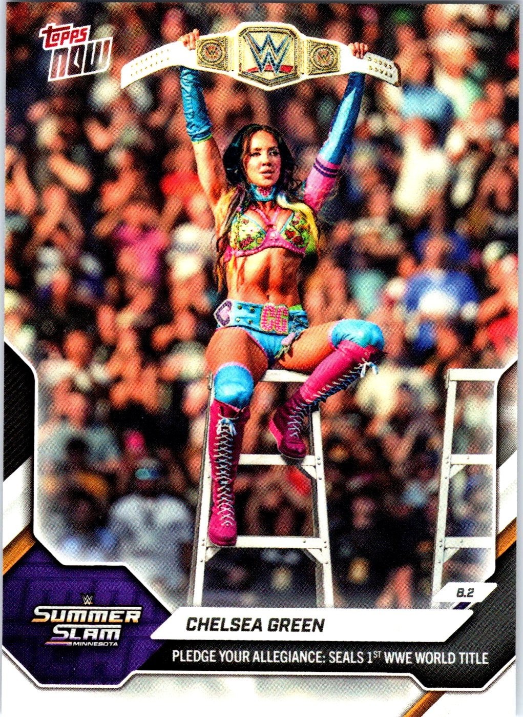 Chelsea Green 2026 Topps NOW WWE #81 1st WWE World Title Base Card