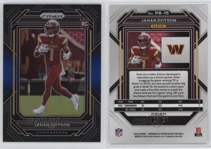 2022 Panini Chronicles Prizm Black Blue /25 Jahan Dotson #PB-15 Rookie RC