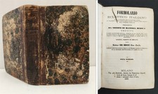 1853 antique MATERIA MEDICA & FORMOLARIO terapeutico italian medical BOOK
