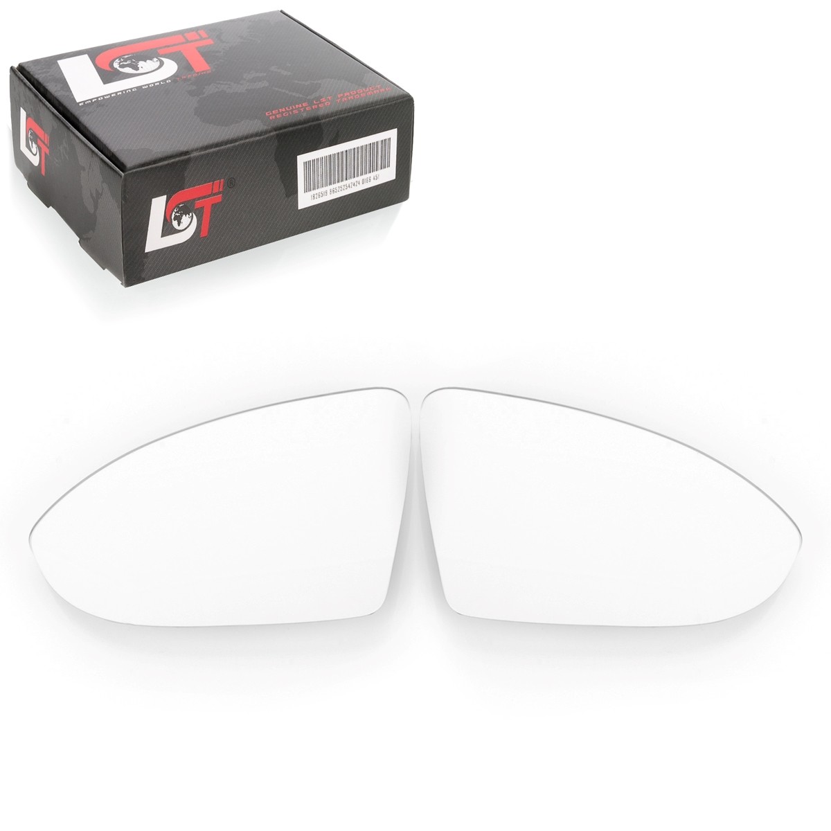 2x Glass Side Mirror Left Right Convex Adhesive for VW Golf 7 Sportsvan