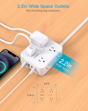Surge Protector Power Strip, Extension Cord with Multiple Outlets, 5 Ft Ultr...