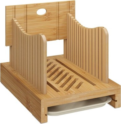 Bamboo Bread Slicer for Homemade Bread,Adjustable Width Bread Slicing Guides. St