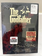 THE GODFATHER-COPPOLA RESTORATION-All 3 Films Hardcover Book CLASSIC QUOTES-DVD