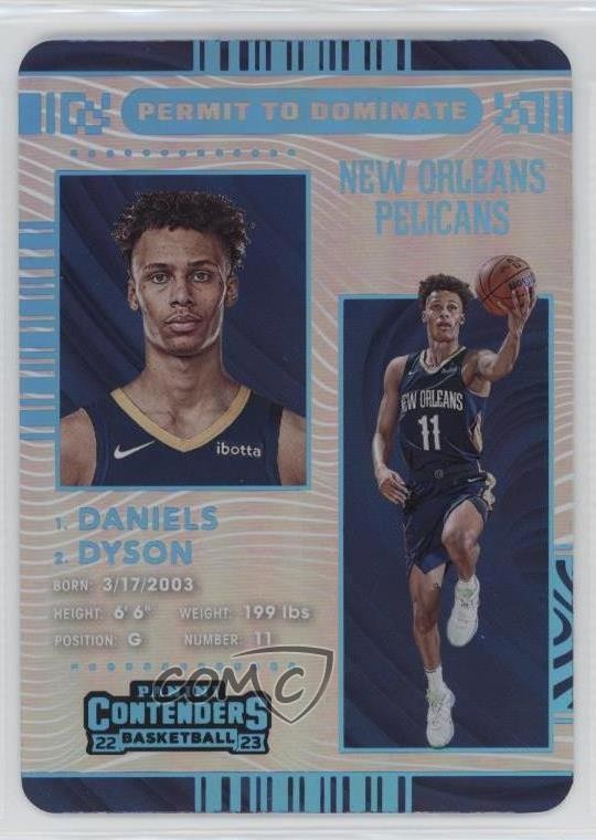 2022-23 Panini Contenders Permit to Dominate Dyson Daniels #3 rf2