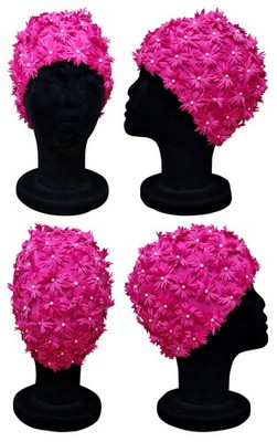 CHEX Damen Daisy Elastischer Rosa Blumen Perlenoptik Badehut Ex Display