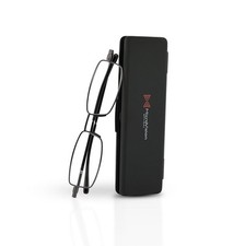 Gunmetal Flat Folding Reading Glasses Ultra Compact Lightweight Travel Readers