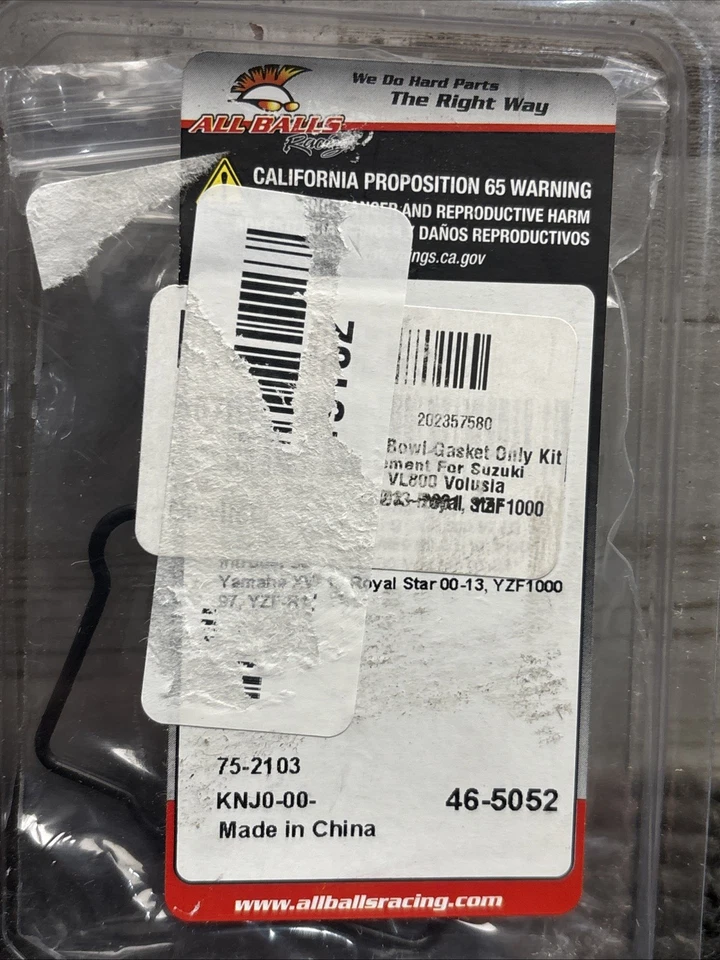 All Balls - 46-5052 - Float Bowl Gasket - Image 3 of 3