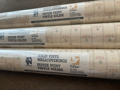 Vintage Norwall Solid Vinyl Wallcovering Wallpaper - 3 Rolls Pineapple NOS