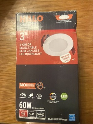 Halo Downlight LED Light Aluminum Matte White 9W 277V HLB3059FS1EMWR