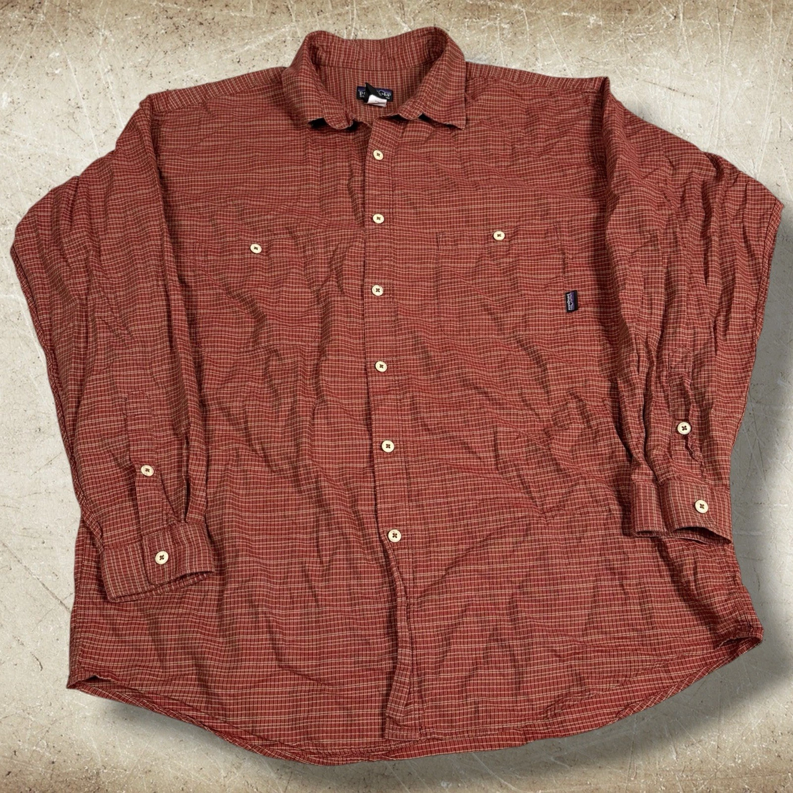 Vintage Patagonia Shirt Mens Size XL Organic Cotton Flannel Made in Portugal EUC
