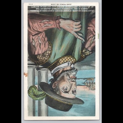 Antique Postcard Juan Ponce de Leon St. Augustine Florida Historical