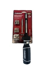 Husky 18 Pc Continuous Drive Ratcheting Screwdriver Set 15 Bits  2 Extensions