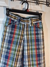 1960s Vintage Plaid Pants Waist 24" Bell Bottoms Billy The Kid Made in USA Retro