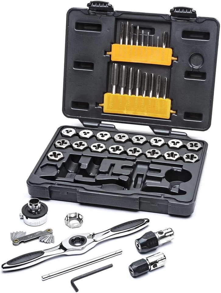 GEARWRENCH 40pc Tap and Die Set Cuts Bolts Engineers Kit GW3886 - Image 2 of 4