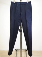 USED GUCCI SILK STRIPE SLACKS, SIZE 46 (2) VERYGOOD